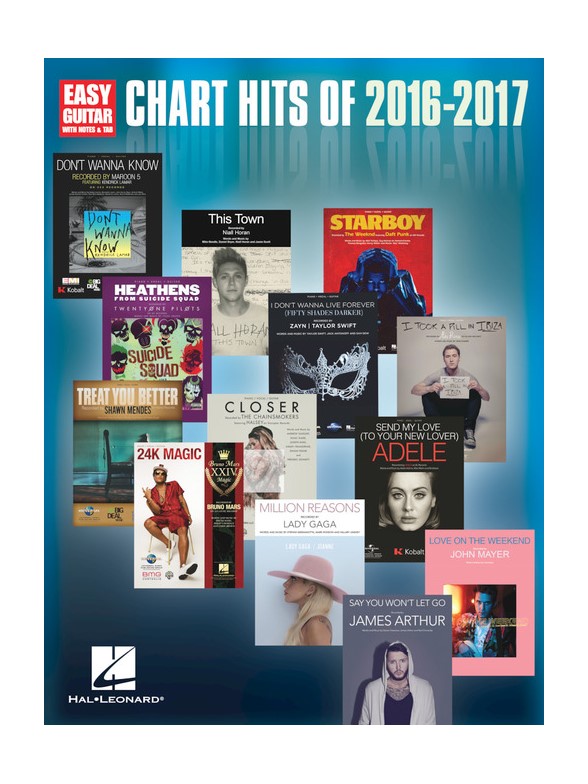 Chart Hits Of 2016-2017 Easy Guitar