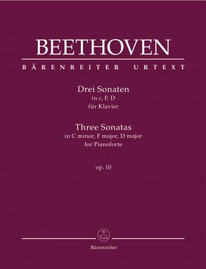 Beethoven Three Sonatas in C Minor, F Major, D Major Op. 10