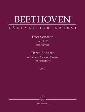 Beethoven Three Sonatas in F Minor, A Major, C Major Op. 2