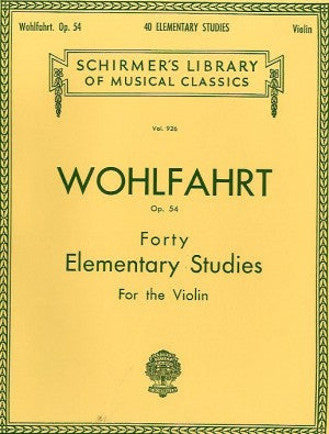 Wohlfahrt 40 Elementary Studies for the Violin
