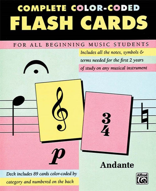 Alfred's 89 Colour Coded Flash Cards