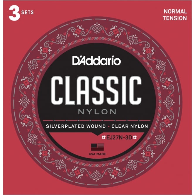 D'Addario Classic Nylon 3 Pack - Normal Tension