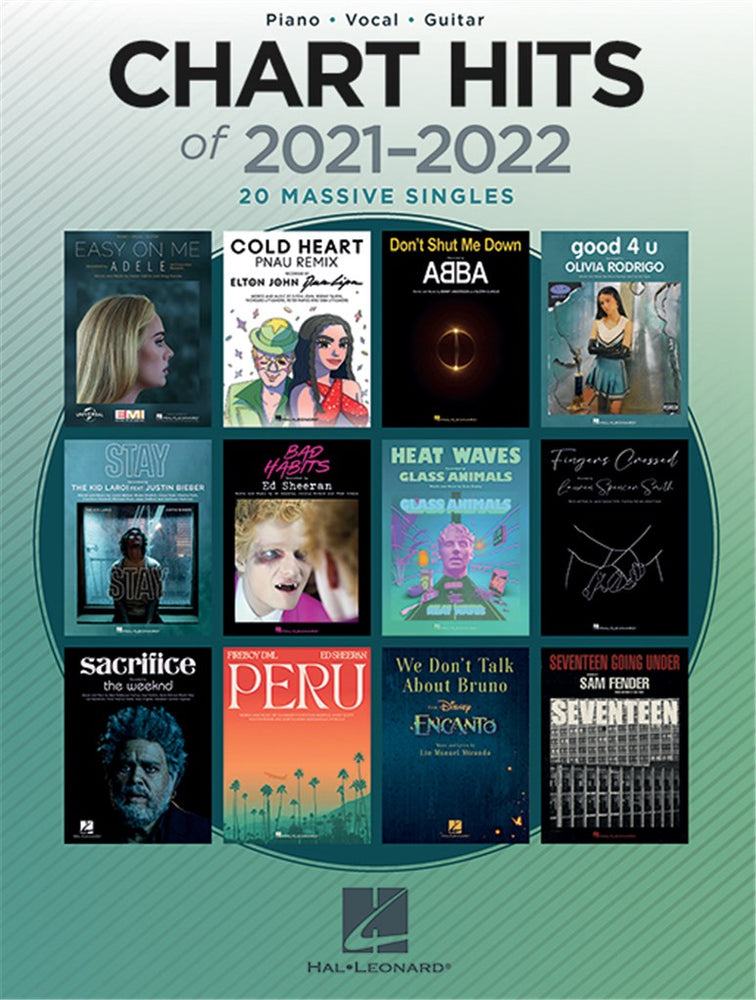 Chart Hits of 2021-2022: piano, vocal, guitar
