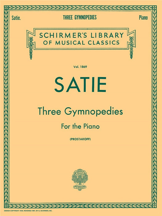 Erik Satie: 3 Gymnopedies: Piano Solo