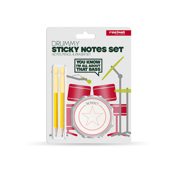 School Of Rock Drummy Sticky Notes Set